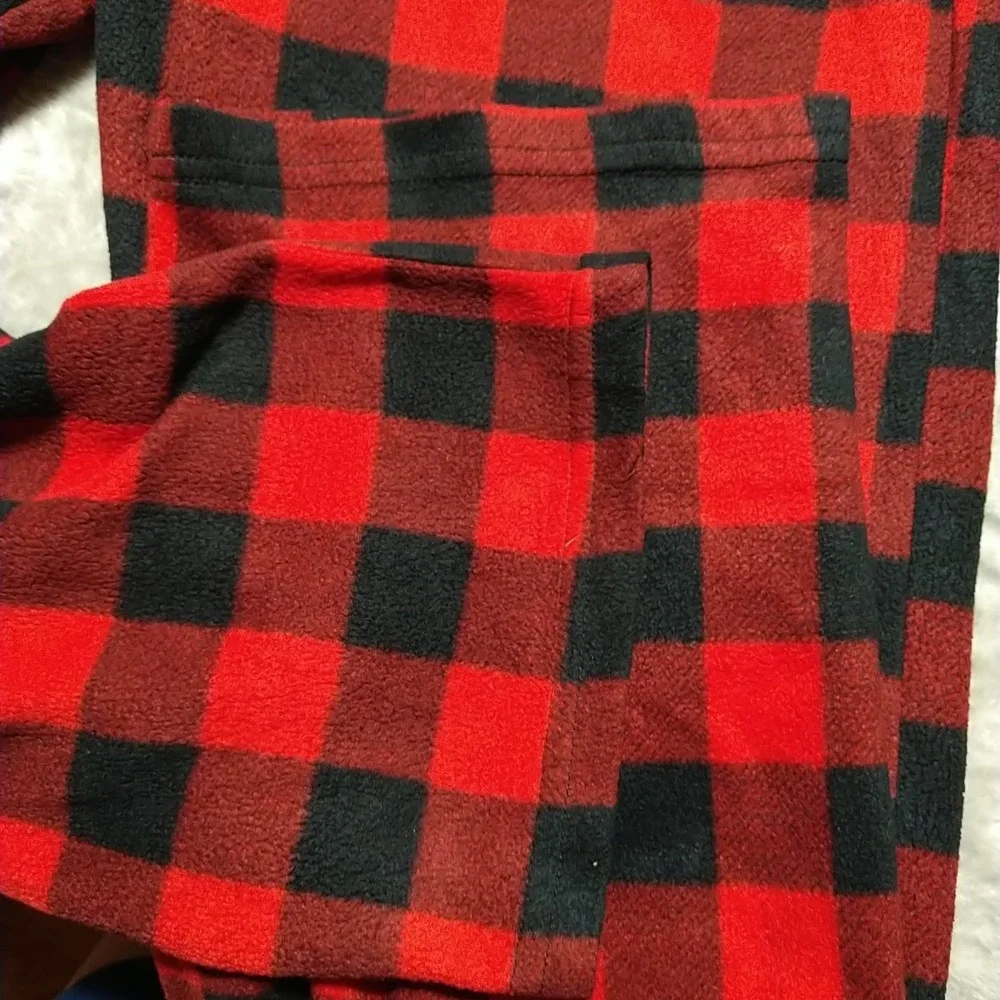Hawke & Co.‎ Pajama Lounge Pants Men XL Red Plaid Elastic Waist Comfort Warm